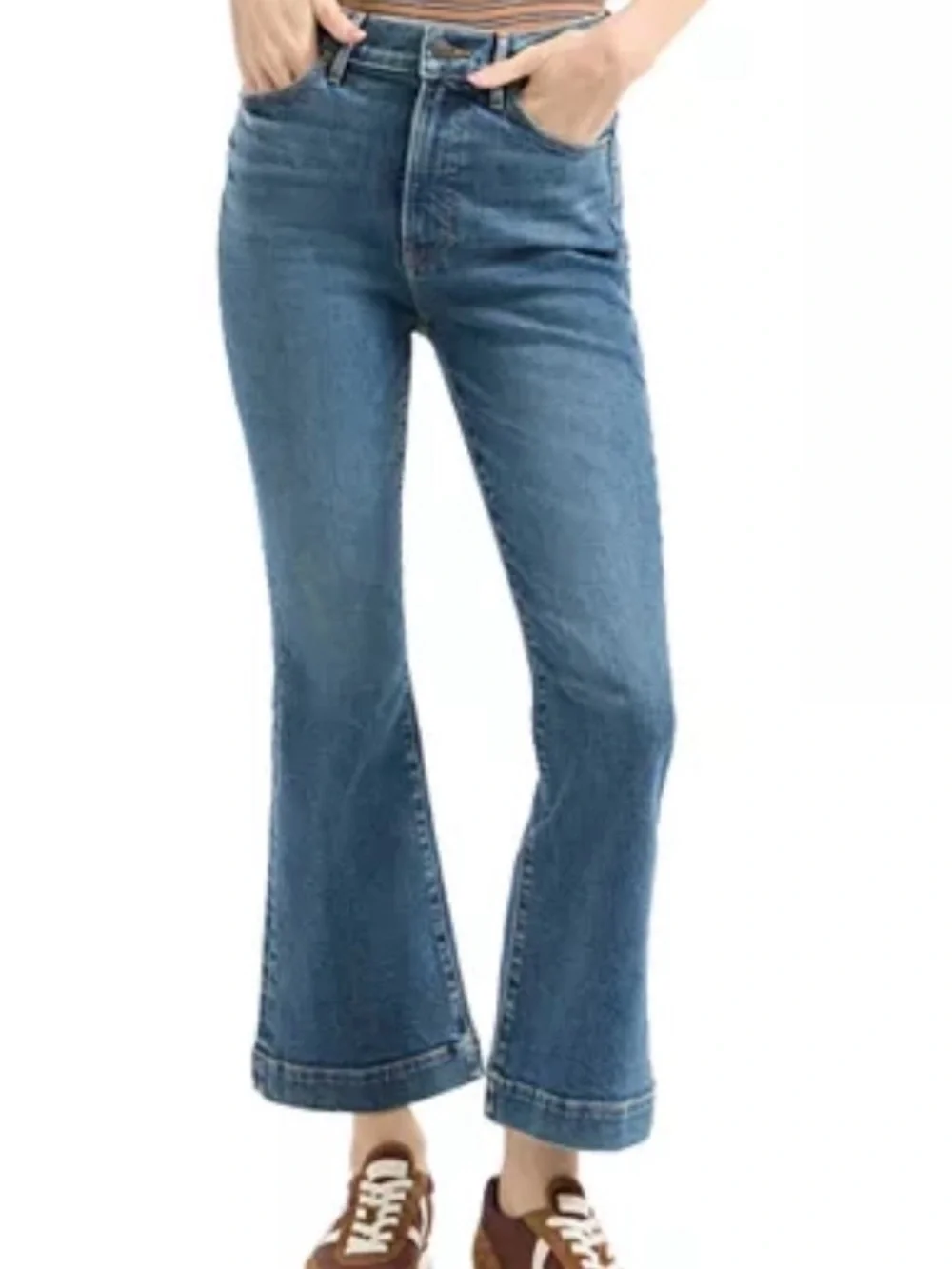 Veronica Beard Carson Ankle Flare High Rise Jeans